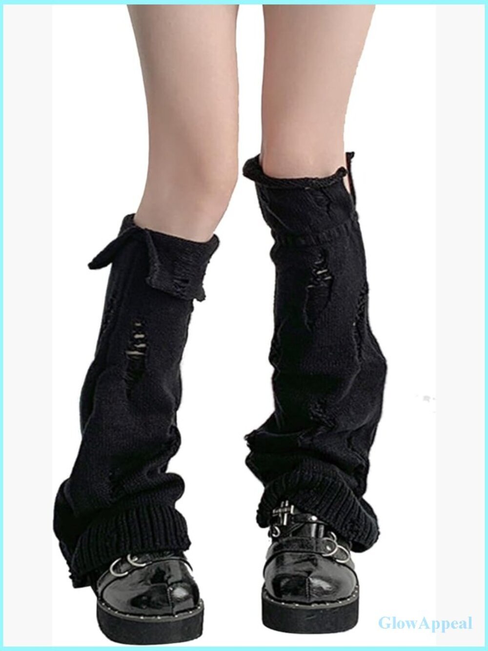 Womens Y2K Knit Leg Warmers Kawaii Harajuku Long Boot Socks Lolita Winter